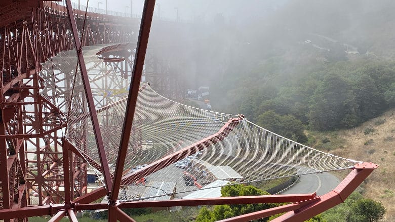 Contractors Close to Completion of Delayed Golden Gate Suicide Deterrent Web