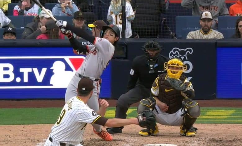 Watch Giants rookie Lee blast majestic first MLB house run vs. Padres