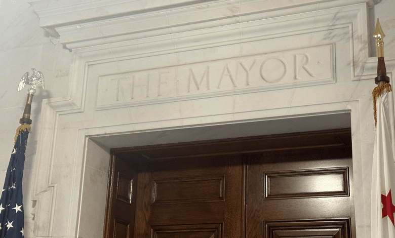 Mayor Breed, again from China, works from house