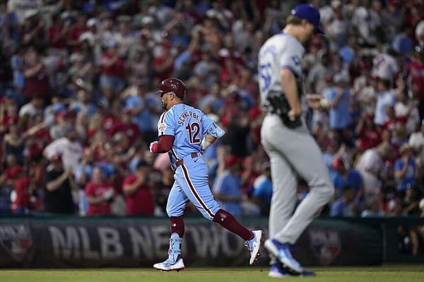 Phillies hit three house runs to brush Dodgers | The Arkansas Democrat-Gazette