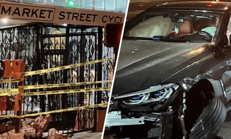 Automobile crash damages San Francisco bike store – NBC Bay Space